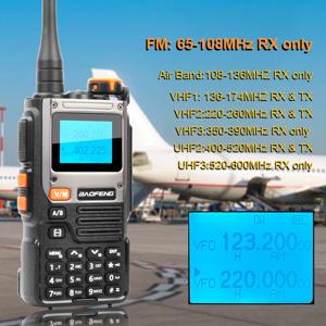 Baofeng UV-K61 토키 워키 항공기 멀티 밴드 NoAA 소음 제거 무선 주파수 복사 VOX FM 라디오 2600mAh USB-C 배터리