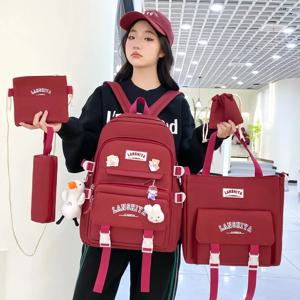 여고생용 대용량 배낭, 패셔너블하고 캐쥬얼, 한국 버전, 새로운 숲 스타일, 하라주쿠