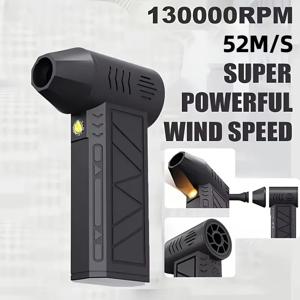 130,000 RPM 휴대용 브러시리스 모터 3세대 X3 폭력 송풍기 미니 터보 제트 팬 풍속 52 메터/초 산업용 덕트 팬