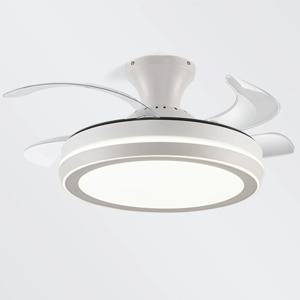 IRALAN 가정용 전기 천장 LED 조명, 선풍기 무소음 보이지 않는 블레이드 램프, 거실 식당 서재 주방
