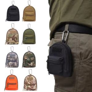 DIZETION 전술 지갑, EDC Molle 파우치, 휴대용 키 케이스, 야외 스포츠 동전 지갑, 사냥 가방, 지퍼 팩, 다기능 가방