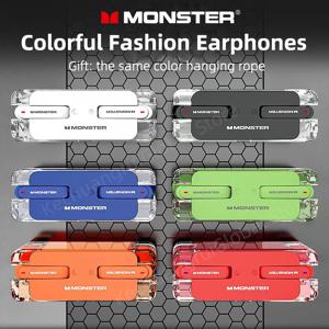 Monster XKT08 이어폰 Bluetooth 5.3 Ture 무선 이어 버드 낮은 대기 시간 소음 감소 헤드폰 마이크가있는 게임용 스포츠 헤드셋