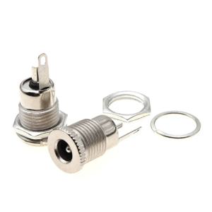 DC 전원 잭 소켓 암 패널 마운트 커넥터, 금속 DC-099 오픈 홀, DC099, 5.5mm x 2.1mm, 11mm, 5.5x2.1, 5.5x2.5, 2 개, 5 개