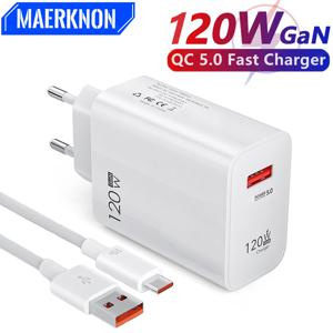 총 120W USB 충전기 빠른 충전 전화 충전기 유형 C 케이블 iPhone 용 Samsung Xiaomi 고속 충전 EU/US 플러그 벽 충전기