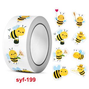 500Pcs/Roll Heterotypic Bees 스티커 2.5cm/1.0'' 게임 아트 라벨 학습 보상, 책을위한 장식 선물 Watercup Phone PC 패드