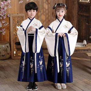 패션 소녀 소년 Hanfu 드레스 무대 아기 복장 중국어 번체 옷 코스프레 어린이 고대 의상 드레스 키즈 Vestido