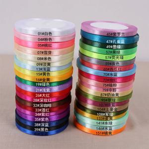 25 야드/롤 6mm 새틴 리본 DIY 수제 공예 패브릭 크리스마스 할로윈 웨딩 파티 선물 상자 꽃 케이크 장식 테이프