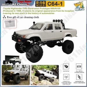 새로운 WPL C64-1 RC 자동차 1:16 Hailax 2.4G 4WD 원격 제어 픽업 트럭 제어 가능한 LED 조명 전기 장난감 오프로드 차량 모드