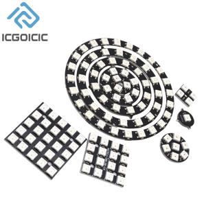 5050 RGB LED 링 내장 풀 컬러 드라이브 랜턴, 원형 사각형 지능형 개발, 1, 3, 4, 7, 8, 9, 12, 24, 32, 40/64 비트 WS2812