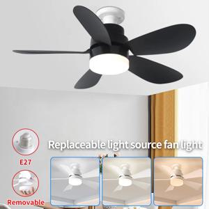 40W Led 천장 팬 라이트 E27 소켓 원격 제어 색상 디밍이 가능한 3 속도 타이머 AC 85-265V 침실 차고 주방