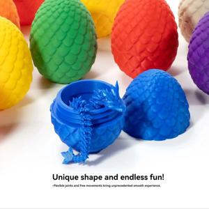1PCS 사무실 액세서리 3D 인쇄 드래곤 계란 테이블 장식 홈 장식 크리에이 티브 선물 장식에 대 한 이동식 로타리 공동