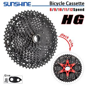 SUNSHINE MTB 카세트 8/9/10/11/12 속도 40/42/46/50/52T SHIMANO HG 구조용 검정색 K7 카세트 스프로킷
