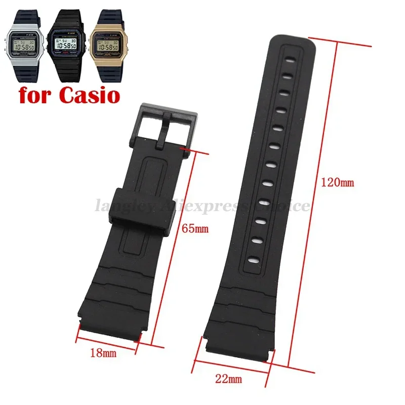 CASIO 실리콘 시계 스트랩 용 팔찌 12/14/16/18/20/22mm W800H SGW400 F91W F84 F105/108 A158/168 AE1200/1300 수지 벨트