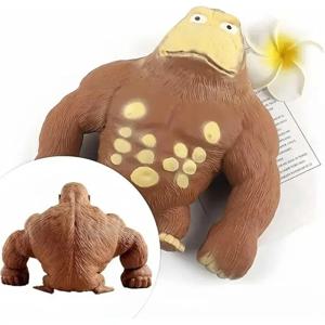 참신 부드러운 고릴라 인형 유머러스 한 표현 Squishy 원숭이 동상 Stretchable Squeeze 동물 그림 책상 장식
