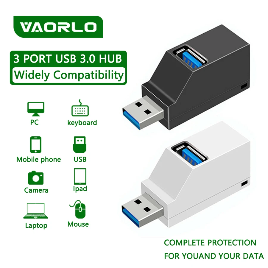 USB 3.0 허브 어댑터 익스텐더 미니 스플리터 박스 1~3포트 고속 USB 2.0 PC 노트북 U 디스크 카드 리더 USB 마우스 USB 키보드 디지털 카메라에 적합
