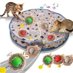 스마트 대화형 고양이 장난감 공 파우치 숨바꼭질 새끼 고양이 장난감 모션 활성화 대화형 고양이 장난감 실내용