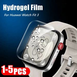 Huawei Smart Watch 용 1-5 PCS 하이드로 겔 필름 Fit3 보호용 유리가 아닌 소프트 풀 커버 스크린 프로텍터 3 개