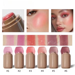 3in1 치크 립 틴티드 모이스춰 라이징 블러쉬 스틱 방수 이지 컬러 루즈 실키 스무스 블러셔 크림 매트 컨투어 메이크업