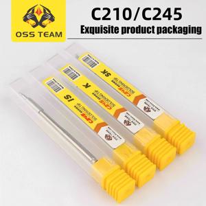 OSS 팀 C210 C245 납땜 인두 교체용 팁 프레스 온 팁 용접 장비 도구 T210 T245 T80P HS-02용 Cautin Sting