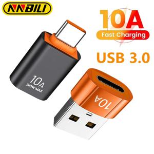 NNBILI C 타입-USB 3.0 OTG 어댑터, 샤오미 삼성 아이폰 OTG 커넥터, USB C에서 고속 충전 데이터 전송 어댑터, 10A