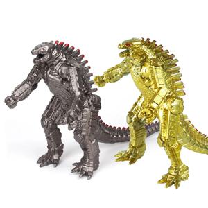 골드 Mechagodzilla 대 Kong 거대한 고질라 장난감 7 인치 액션 피규어 괴물의 왕 움직일 수있는 관절 공룡 소년 키즈 선물