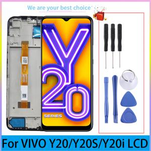 VIVO Y20 Y20S Y20I 디스플레이 Origina LCD 프레임 터치 스크린 V2027 V2032 V2029 디지타이저 어셈블리