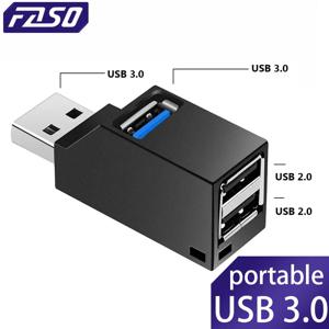 FASO Usb 허브 포트 허브 USB 3.0 허브 어댑터 익스텐더 미니 분배기 상자 1 ~ 3 포트 PC 노트북 디스크 카드 PC 용 고속 USB 2.0