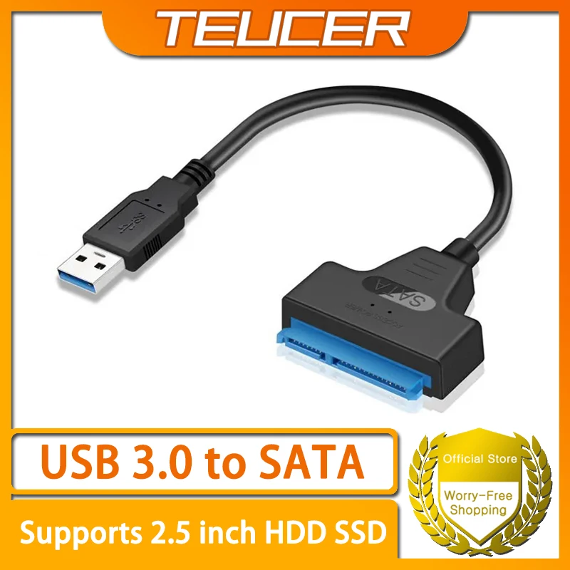 USB 3.0-SATA 2.5 인치 SSD HDD 하드 드라이브 어댑터 (노트북 데스크탑 컴퓨터 용) Sata-USB 하드 드라이브 확장 어댑터