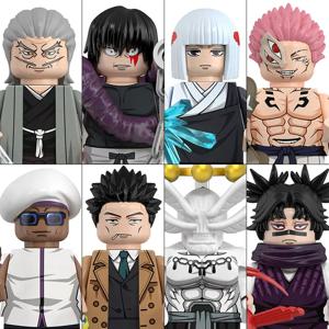 WM6200 Jujutsu Kaisen 빌딩 블록 Itadori Yuji Gojo Satoru Ryomen 미니 액션 피규어 액세서리 어린이를위한 크리스마스 선물