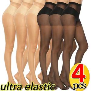 1/4Pcs 스킨 컬러 스타킹 여성 찢어짐 방지 코어 후크 와이어 팬티 스타킹 블랙 스타킹 통기성 슬림 울트라 얇은 레깅스