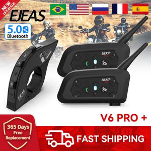 새로운 업그레이드 EJEAS V6 PRO 오토바이 헬멧 인터콤 블루투스 헤드셋 6 라이더 커뮤니케이터 Can EUC 원격 제어 방수