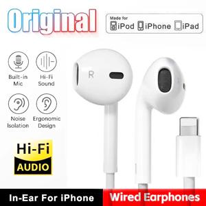Apple iPhone 14 13 12 11 Pro Max Mini X XS XR X 7 8 Plus SE Bluetooth 헤드폰 액세서리 용 고급 유선 이어폰