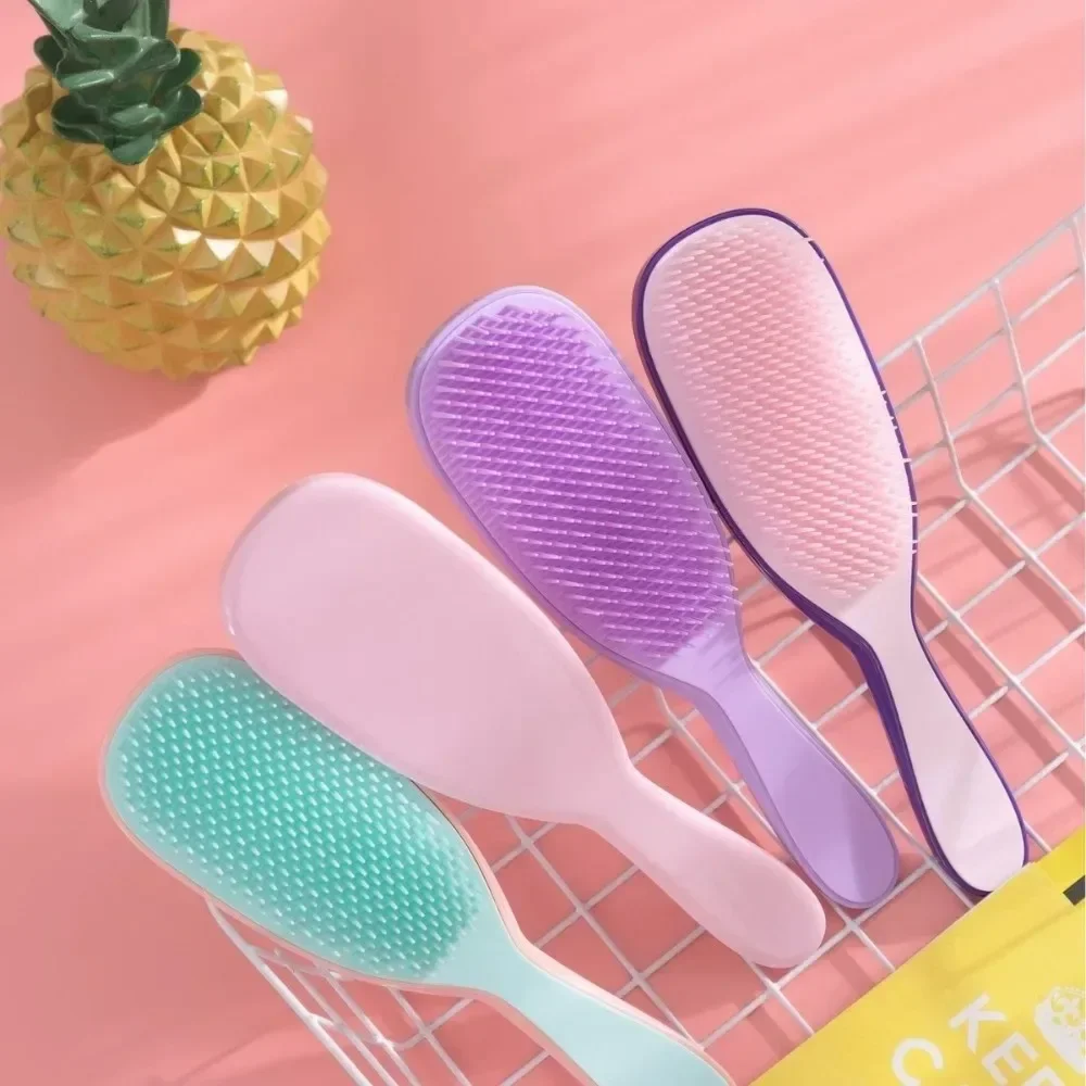 두피 마사지 빗 정전기 방지 마사지 헤어 브러시 매듭이 없는 엉킴 방지 샤워 마사지 헤어 브러시 모든 헤어 유형용