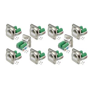 Smart-2X RJ45 패널 실장 나사 고정 터미널 어댑터, RJ45/8P8C 패널 실장 커넥터, D형 RJ45 암형 무납땜 터미널