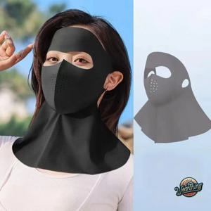 선스크린 마스크 아이스 실크 마스크 넥 UV 프로텍션 페이스 커버 라이딩 선셰이드 마스크(챙 포함) 야외 사이클링 썬 프로텍션