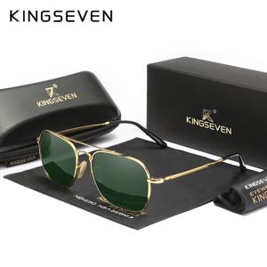 KINGSEVEN 남성 여성을위한 새로운 클래식 편광 선글라스 패션 스퀘어 합금 Framen 반사 방지 안경 럭셔리 안경