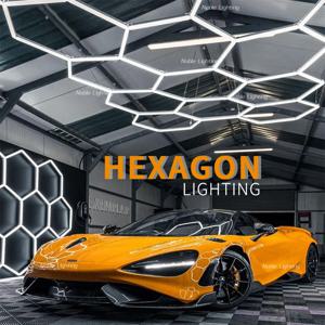 체육관 이발소 헤어 살롱 천장 조명 육각형 차고 Led 빛 벌집 Led 조명 110V/220V 자동차 자동차 lagre speace