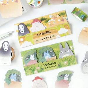 만화 귀여운 카와이 얼굴 없음 남자 토토로 스티커 메모 메모 패드 일기 고정 플레이크 스크랩북 장식 N 번 스티커