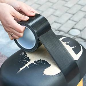 검은색 천 기반 접착 테이프는 쿠션 수리에 사용됩니다. 가죽 시트 소파 누출 수리 가죽 내마모성 수리 테이프