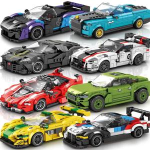 스피드 챔피언 시리즈 레이싱 스포츠 차량 기술 자동차 Supercar 빌딩 블록 세트 벽돌 클래식 MOC 모델 완구 어린이를위한