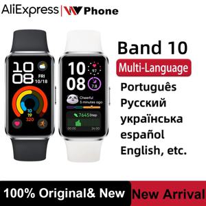 2025 새로운 HUAWEI Band 10 Smartwatch Original IOS 및 Android와 호환 가능, 수면 추적, 건강 모니터, 14일 배터리 리튬