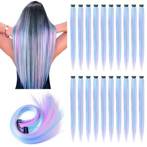 1pcs 합성 유럽과 미국의 그라디언트 색상 매달려 귀 가발 패치 여성 4 색 스트레이트 곱슬 머리 확장