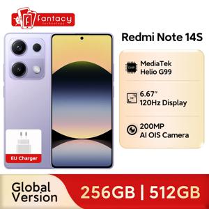 글로벌 버전 Redmi Note 14S MediaTek Helio G99 Ultra 200MP 프로급 Al 카메라 시스템 6.67