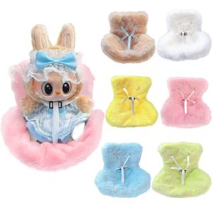 15-17cm Labubu 인형 Carseat 모든 인형 안전 좌석 액세서리 귀여운 인형 자동차 공기 배출구 장식 고급 자동 인테리어 선물