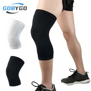 GOBYGO 1Pcs 농구 스포츠 무릎 패드 탄성 니트 압축 다리 따뜻하게 야외 러닝 사이클링 등산 ​​남성 여성