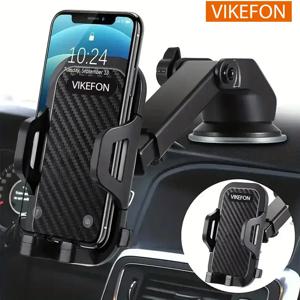VIKEFON 차량용 휴대폰 거치대 중력 마운트 스탠드, 흡입 컵, 스마트폰 모바일 셀, 자동차 브래킷, 아이폰, 샤오미, 삼성용