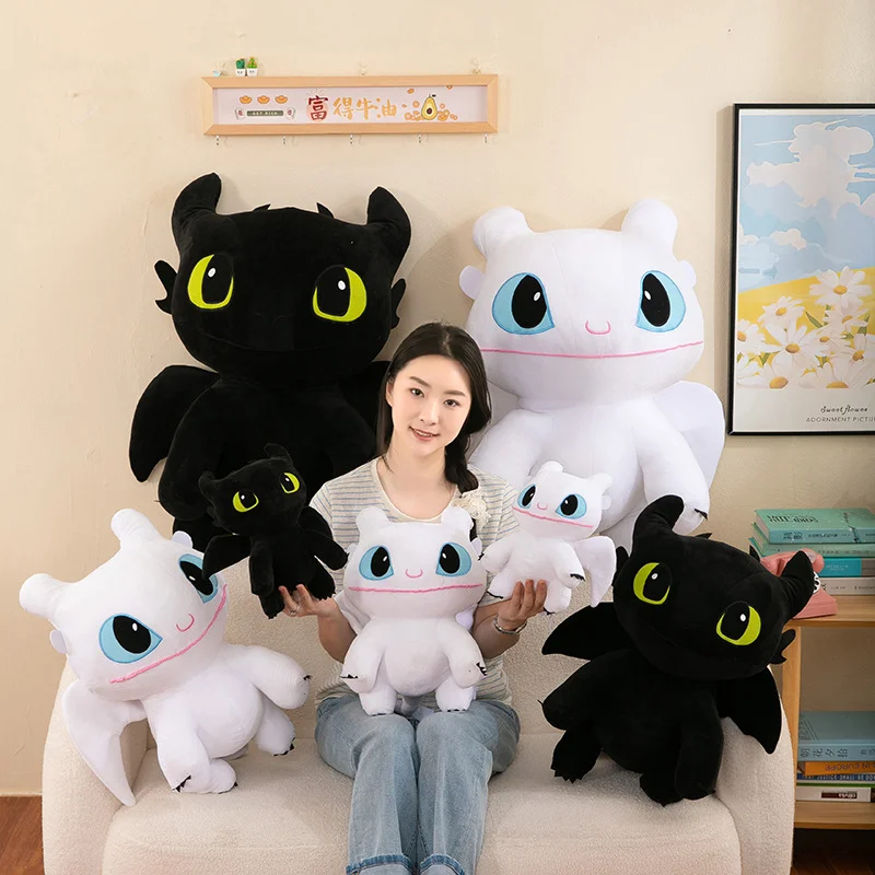 애니메이션 작은 비행 드래곤 Kawaii 플러시 장난감 박제 동물 스타일 이빨없는 인형 베개 장난감 어린이 커플 생일 선물