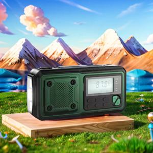 다기능 5000mAh 휴대용 비상 태양 광 발전 라디오 핸드 크랭크 충전 AM/FM SW 멀티 밴드 라디오 Led 독서 손전등