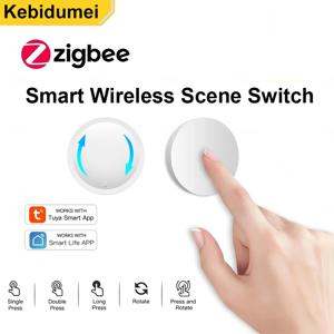 Zigbee Tuya 스마트 푸시 버튼 무선 스위치 원격 제어 자동화 시나리오 스위치 벽용 무선 푸시 버튼 ,Zigbee Tuya Smart Push Button Wireless Switch Remote Control Automation Scenario Switch Wireless Push Button for Wall