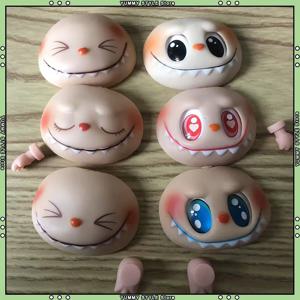 뜨거운 판매 Labubu 봉제 인형 부품 비닐 인형 액세서리 Pvc 얼굴 변경 부품 손 피트 교체 용품 Diy 선물